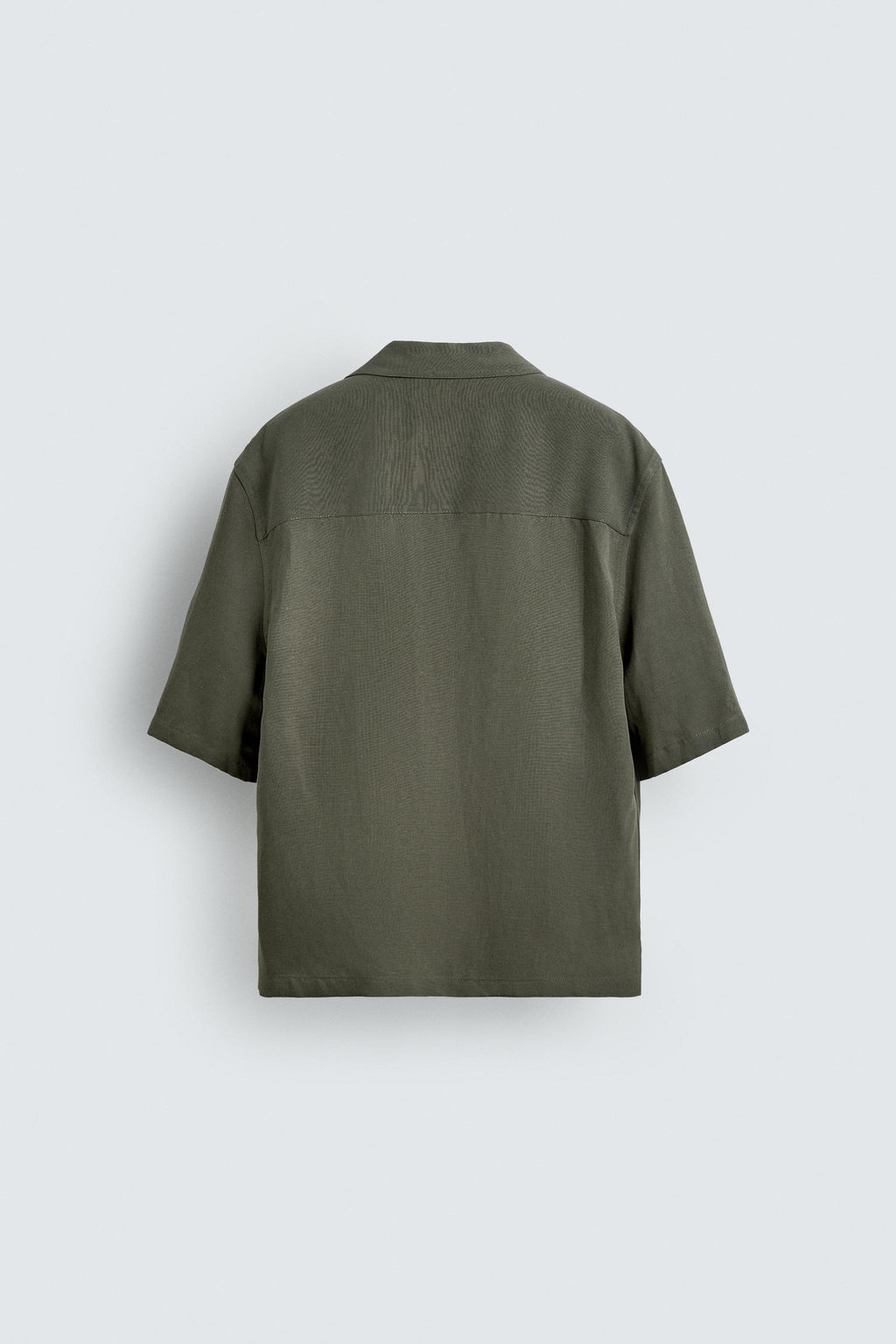 CAMISA KIMONO VISCOSA - LINO / Gris topo - Zara фото 7