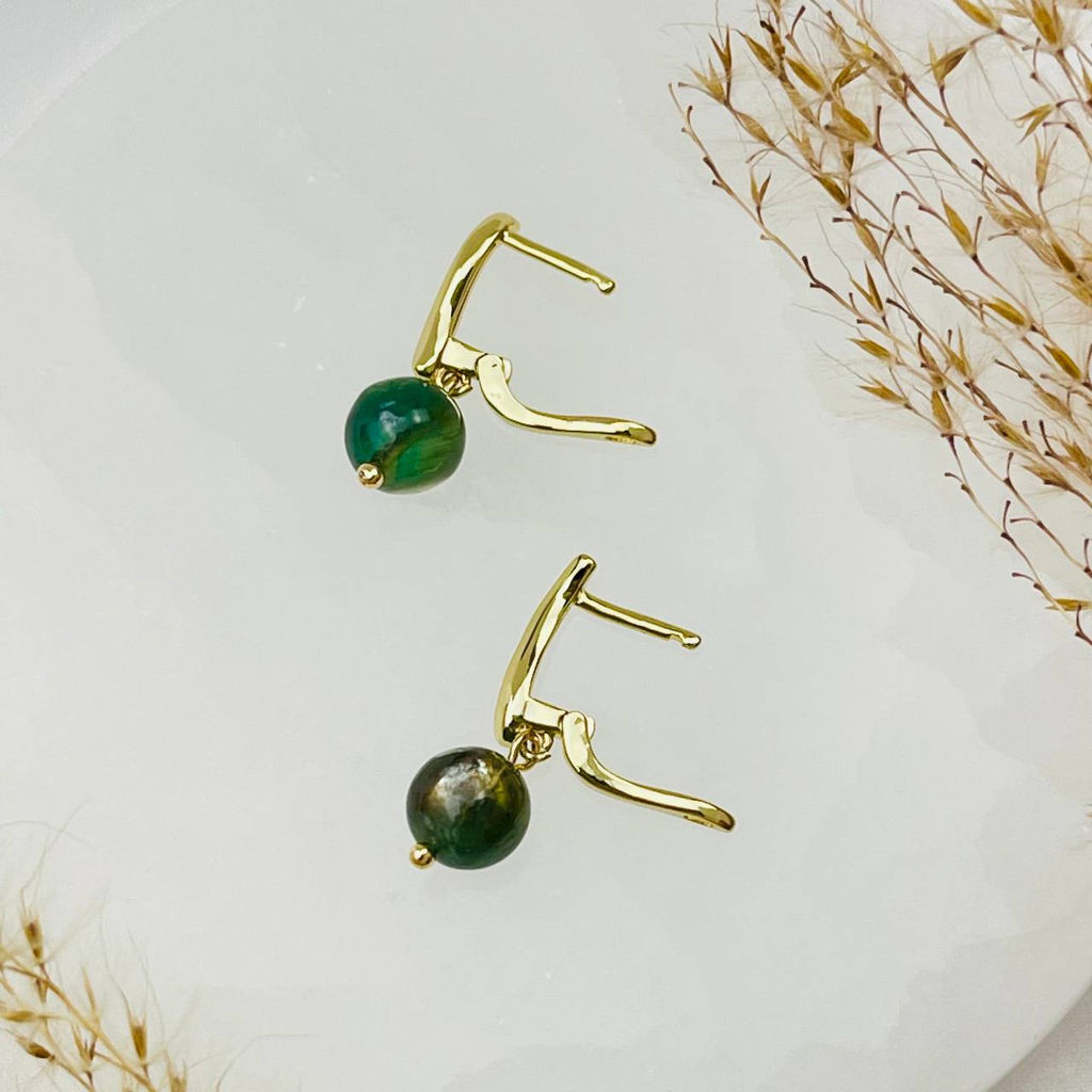 Серьги из Лепидолита "Мусковит"