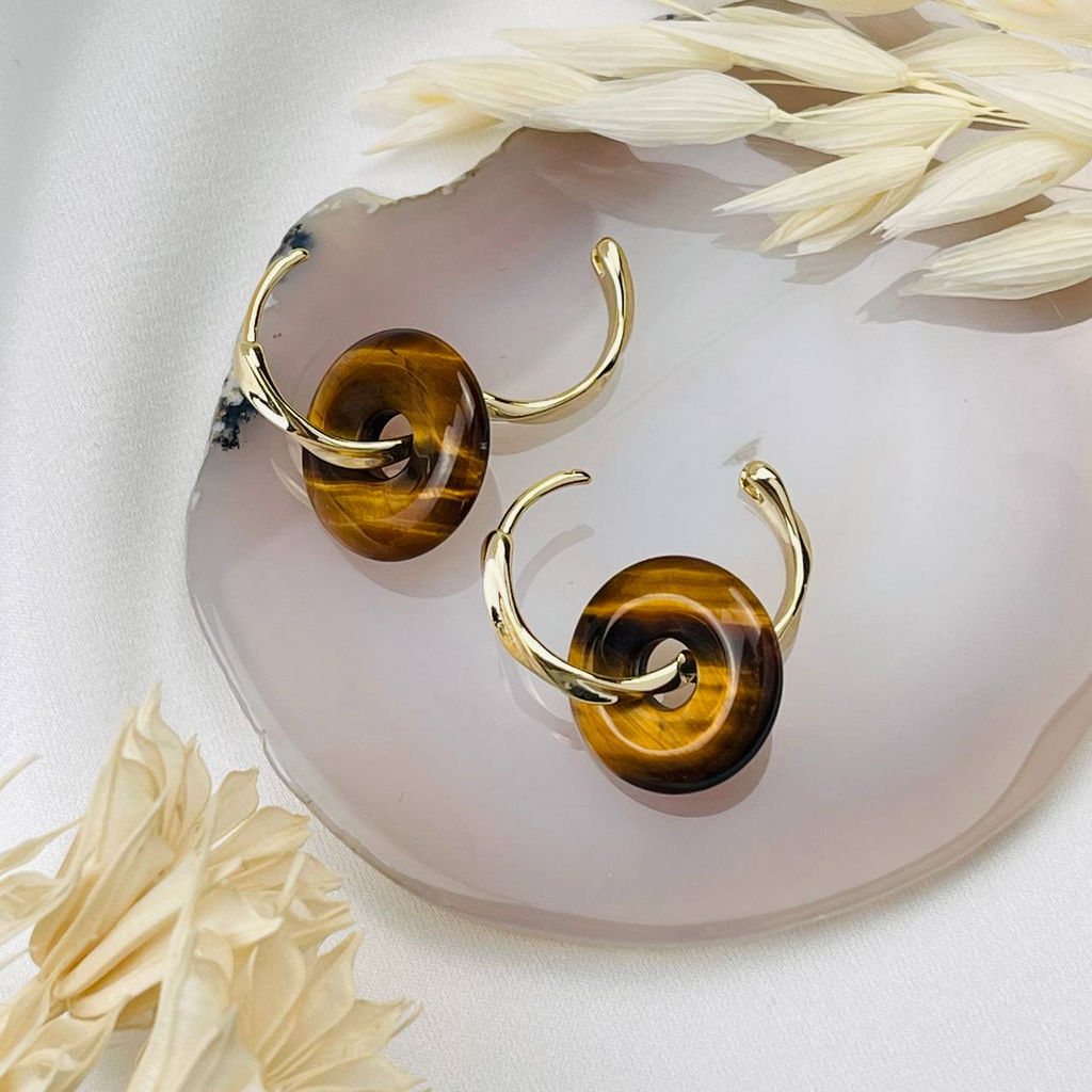 Серьги с Тигровым глазом