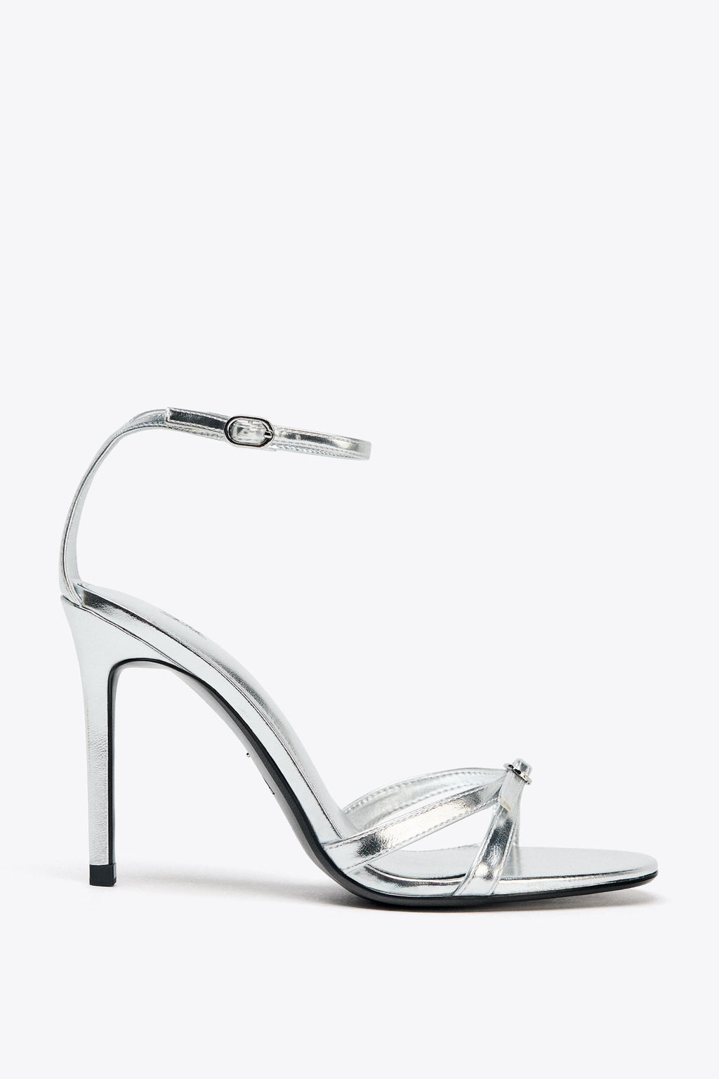METALLIC HIGH-HEEL SANDALS - Zara фото 17