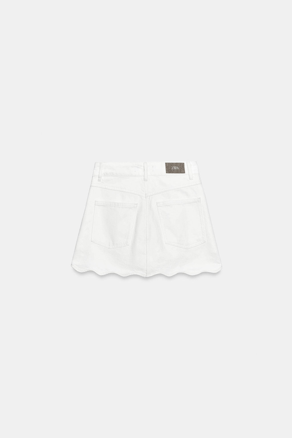 FALDA PANTAL?N Z1975 DENIM BAJO ONDULADO / Blanco - Zara фото 10