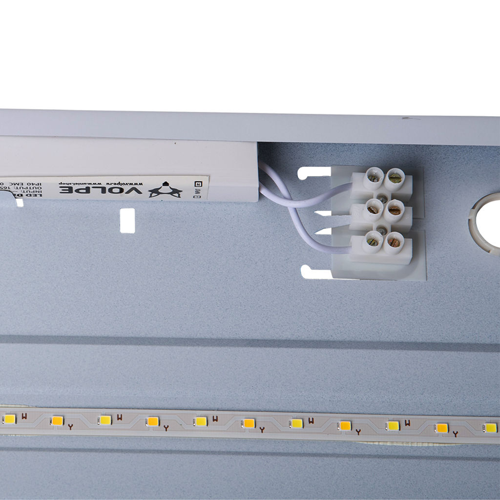 ULP-Q116 6060-36W/4000K+6500K WHITE Светильник светодиодный потолочный универсальный. Белый свет(4000K)/Холодный свет(5000К)/Дневной свет(6500K). Рассеиватель матовый. Встроенный и/п. Корпус белый. ТМ Volpe