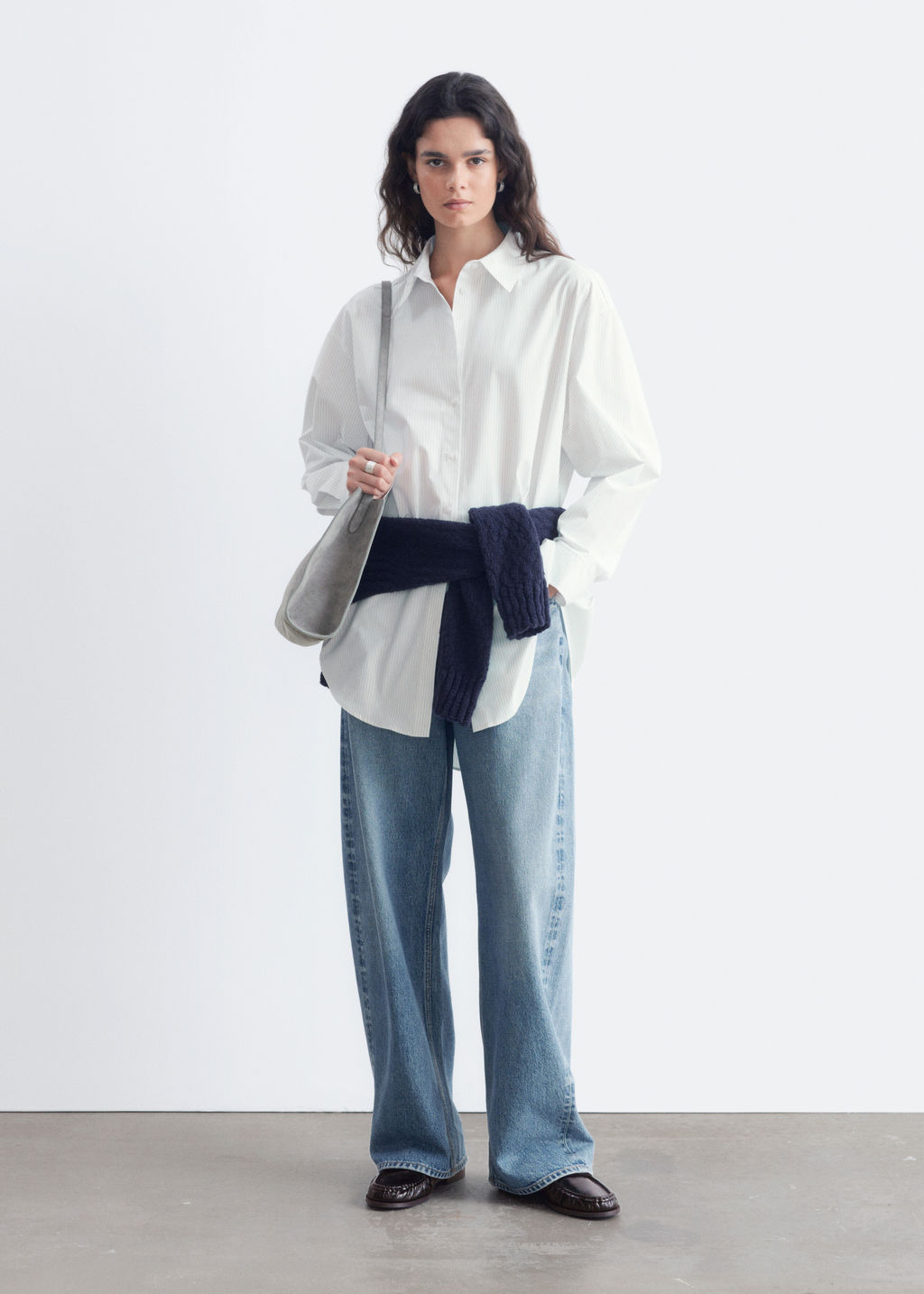 Camisa de corte holgado con bajo redondeado - H&m фото 4