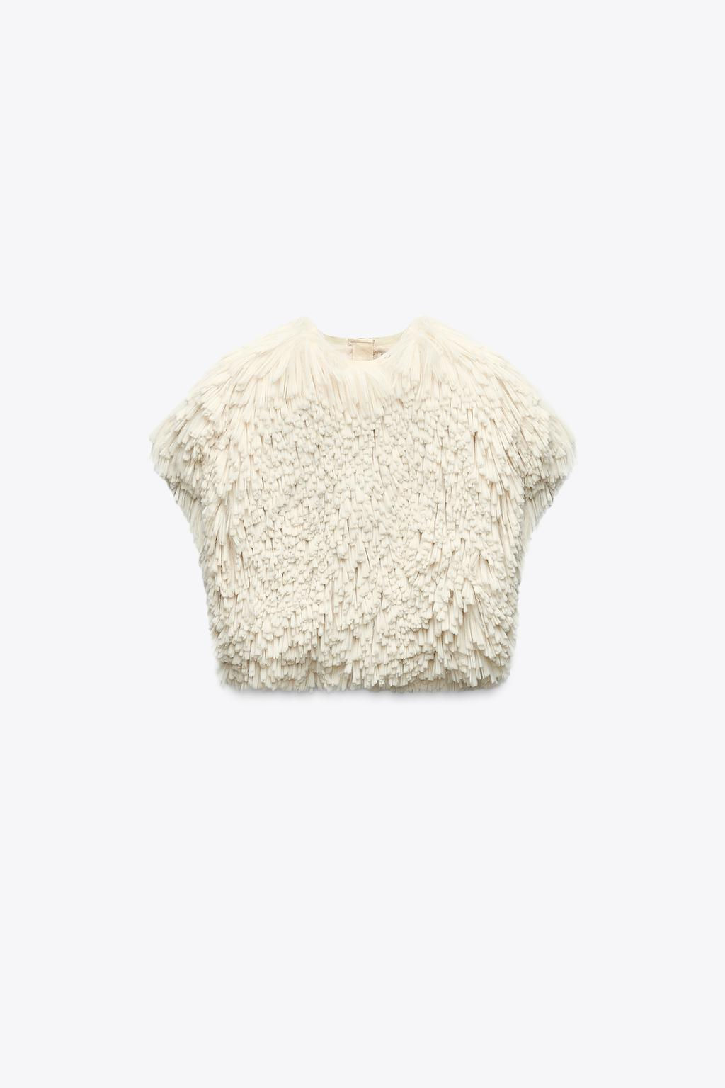 LIMITED EDITION FAUX FUR TOP - Zara фото 5