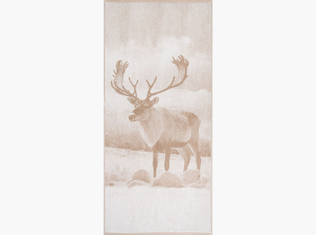 Полотенце махровое 6с102.511ж2 Фото-олень(лен3) 67х150см