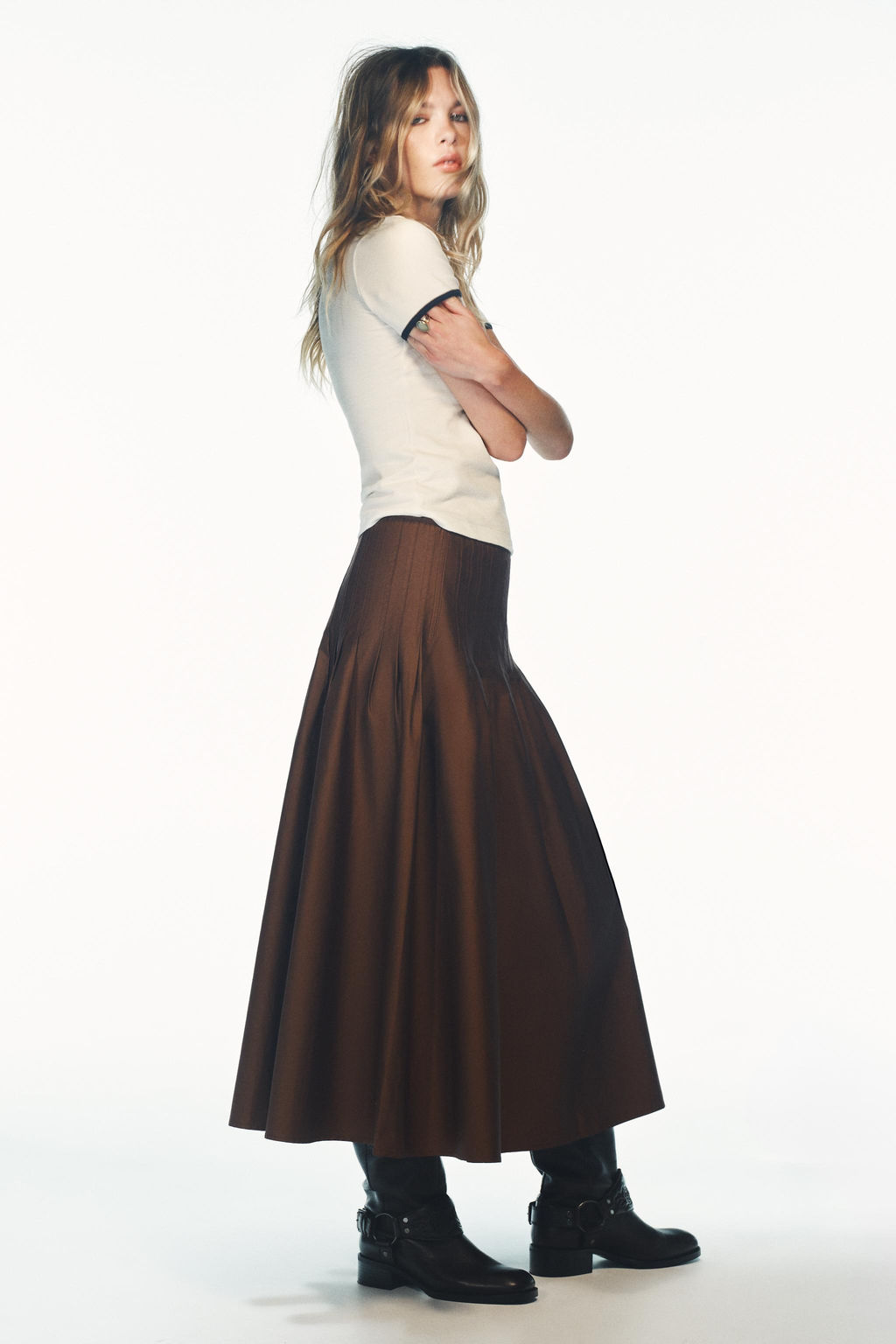 PLEATED MIDI SKIRT - Zara фото 10