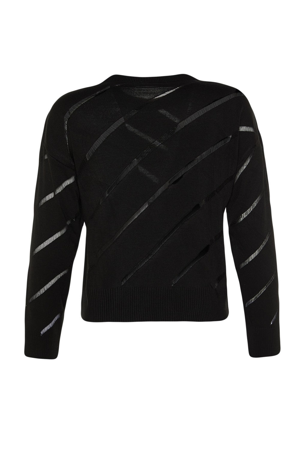 Siyah Ajurlu/Delikli Triko Kazak TWOAW24KZ00157 - Trendyolmilla фото 8