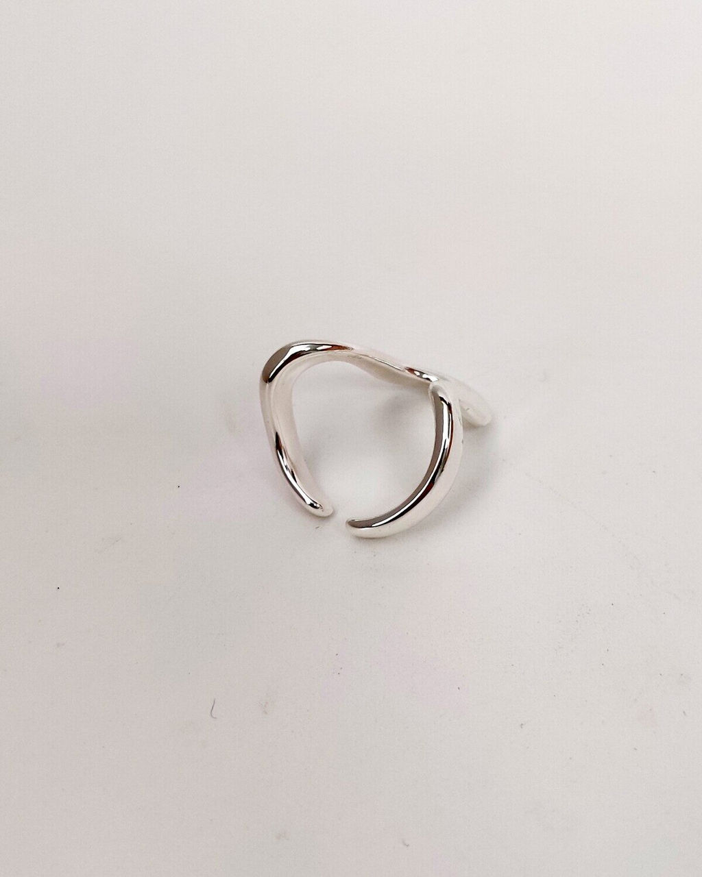 Кольцо с белым серебрением