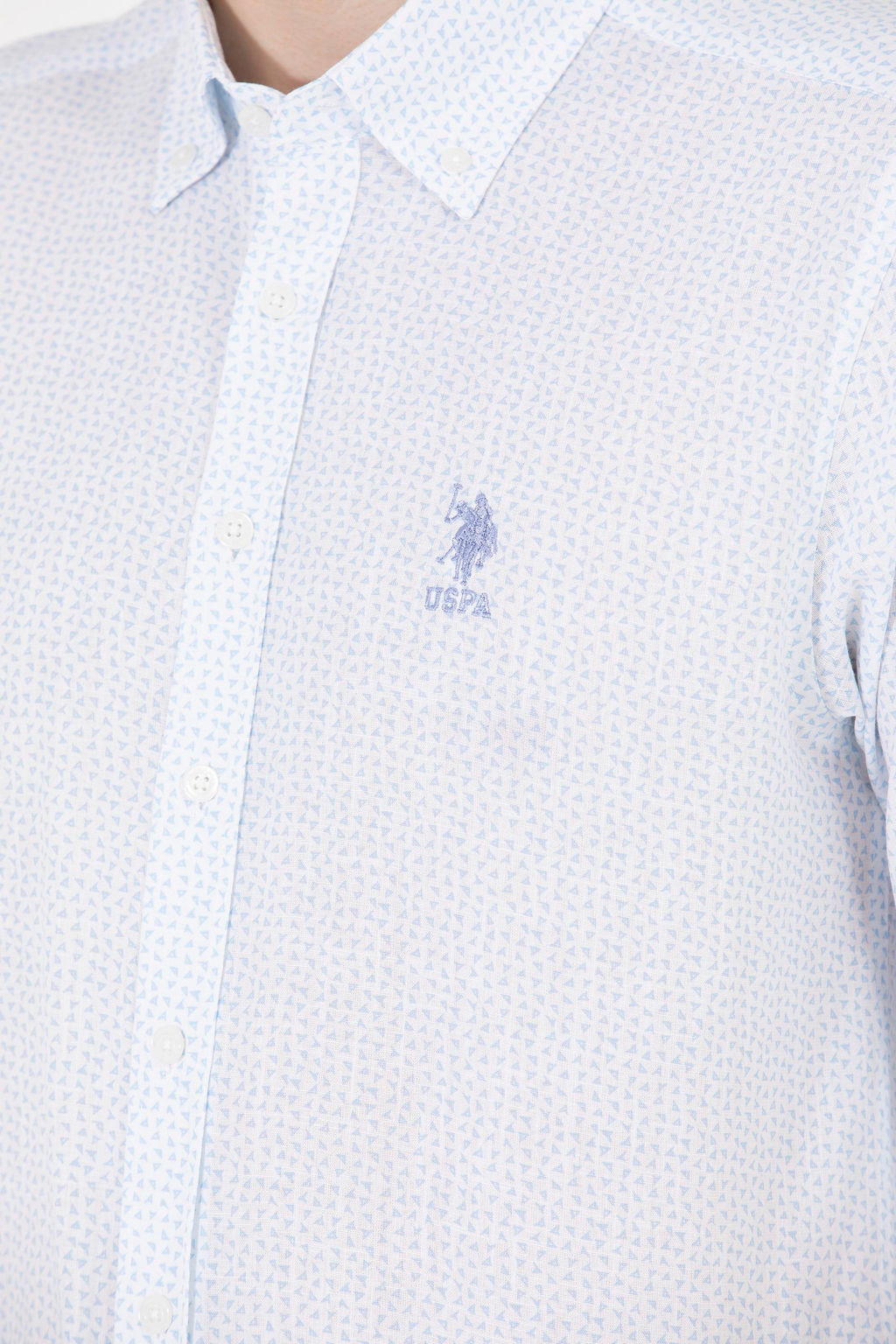 U. S. Polo Assn Мужская белая рубашка с длинным рукавом - U.s. polo assn фото 21