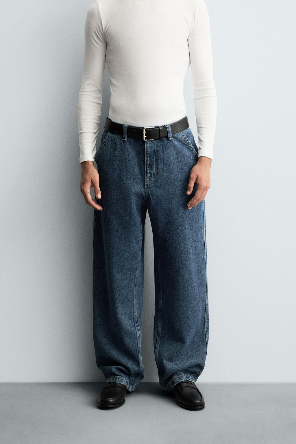 DENIM CHINO TROUSERS - Zara фото 2