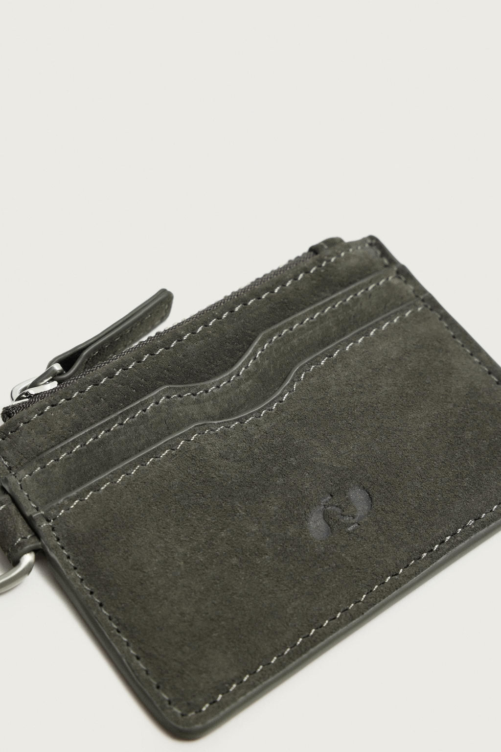 TARJETERO MONEDERO PIEL / Gris - Zara фото 3