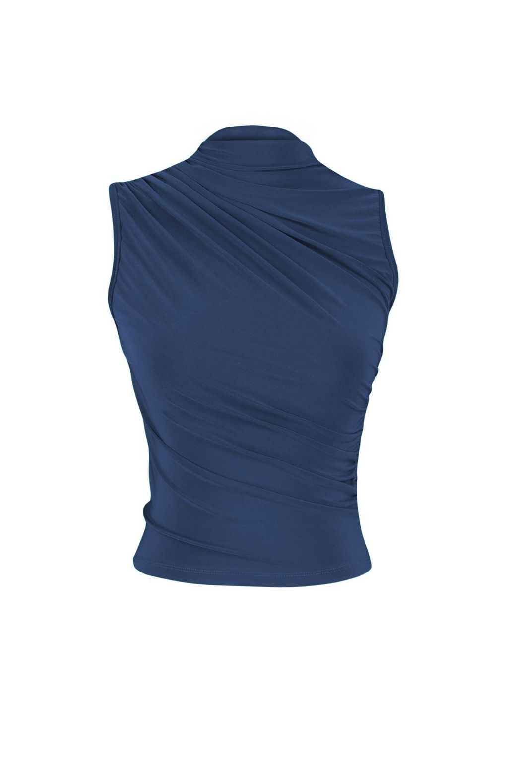 Indigo S?f?r Kol Buzgulu Vucuda Oturan Esnek Orme Bluz TWOSS24BZ00486