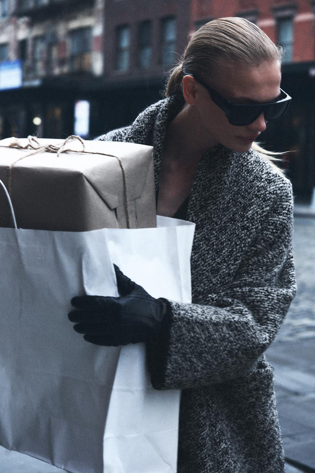 WRAP COLLAR KNIT COAT - Zara фото 5