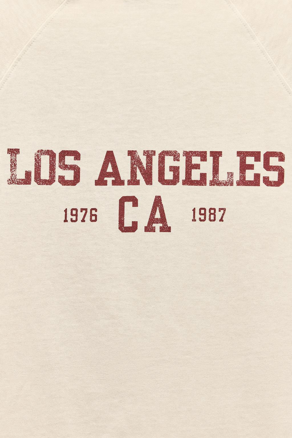 VARSITY WASHED EFFECT T-SHIRT - Zara фото 9