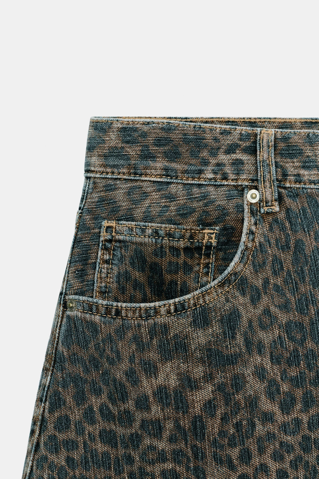 JEANS TRF BARREL ESTAMPADO ANIMAL / Leopardo - Zara фото 8