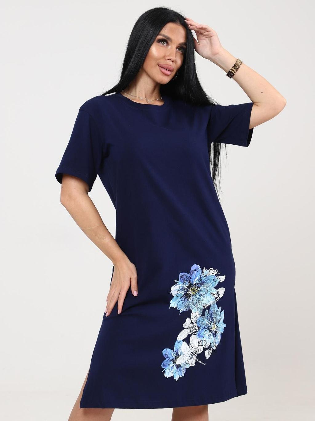 IV-CAPRIZ Антуриум - туника чернильный