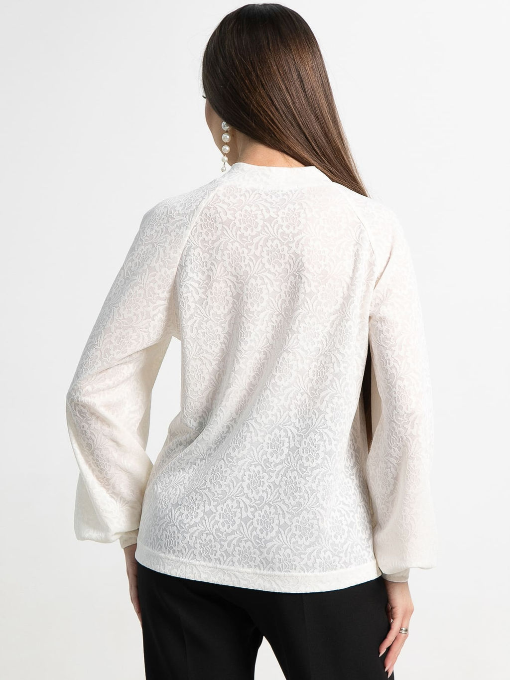 Блуза Нативия (молочная) Б15234-18М - Lt collection фото 3