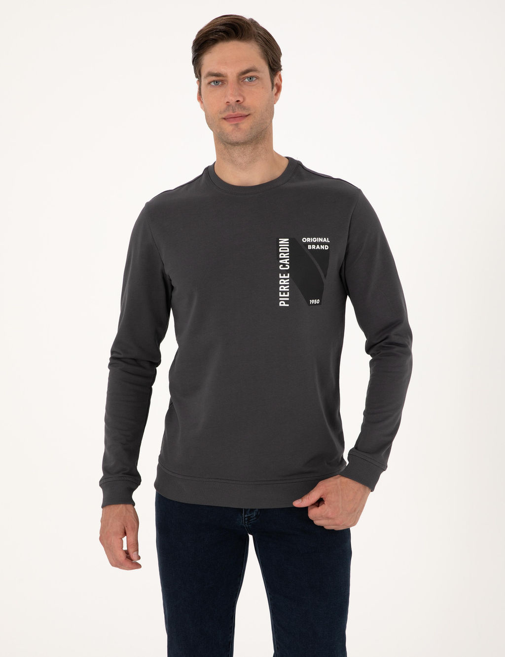Antrasit Regular Fit Sweatshirt - Pierre cardin фото 3
