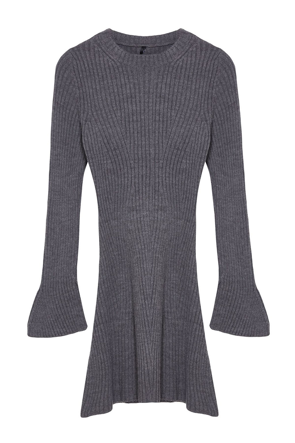 TRENDYOLMILLA Antrasit Mini Triko A-Line Formda Elbise TWOAW25EL00030 фото 20