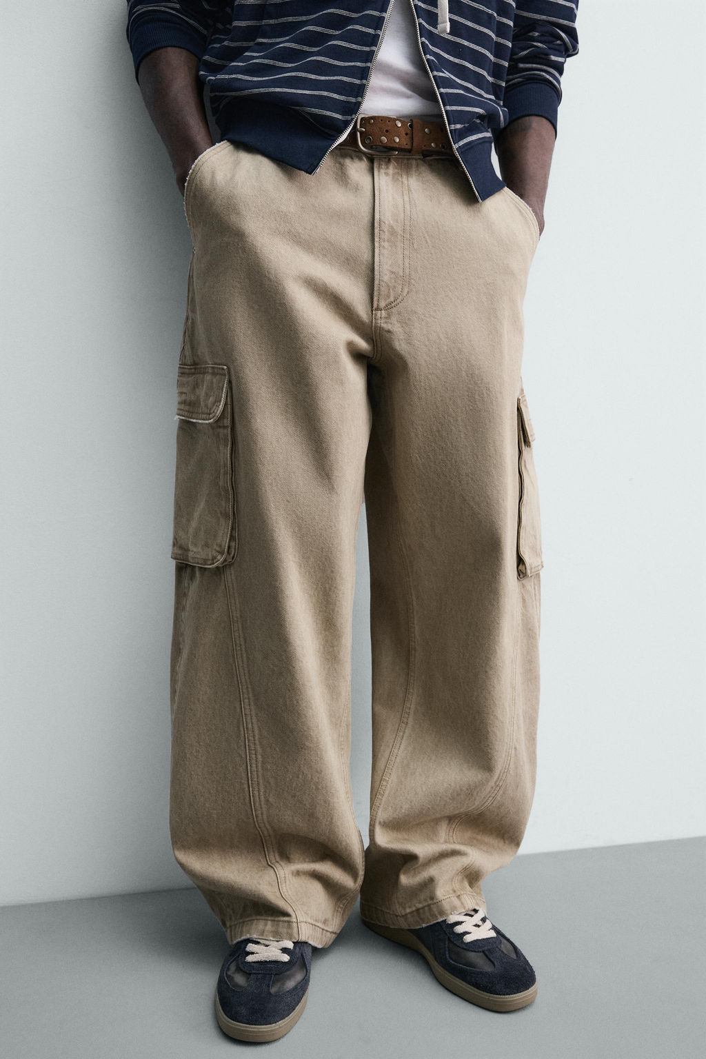 PANTAL?N CARGO BALLOON FIT / Beige - Zara фото 5