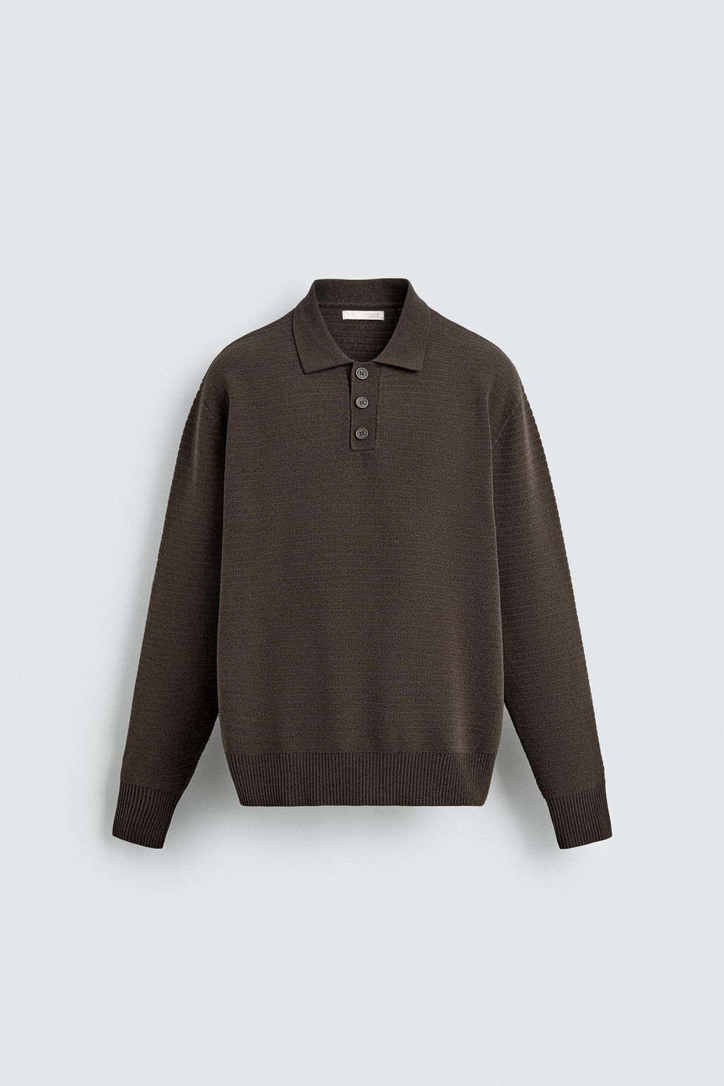 CHENILLE KNIT POLO SHIRT - Zara фото 7