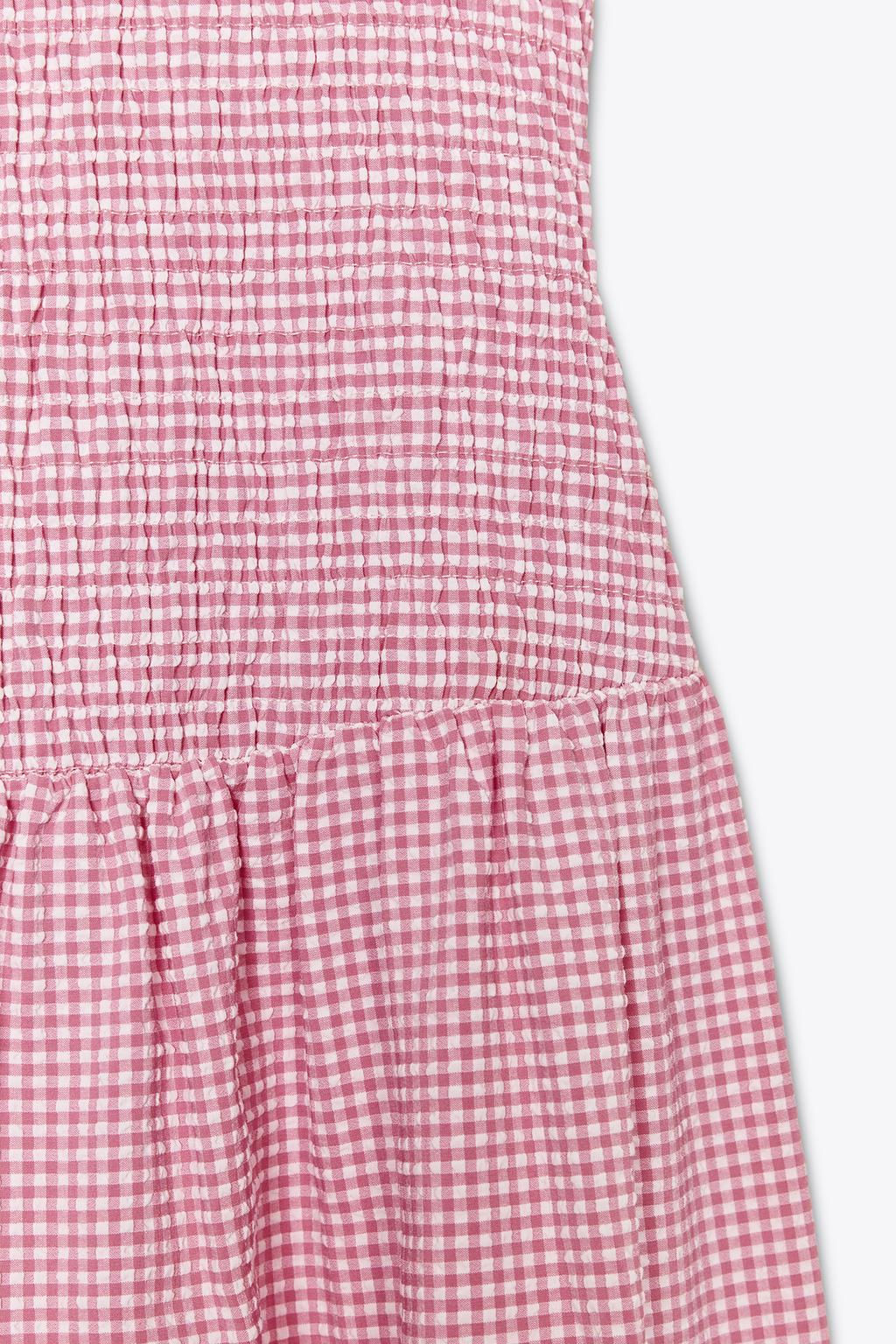 GINGHAM CHECK MIDI DRESS - Zara фото 9