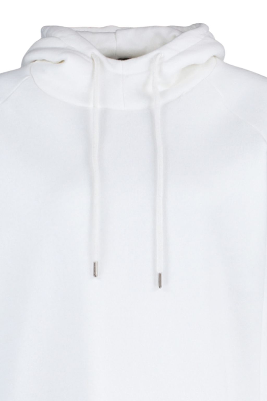 Ekru Kapusonlu Oversize Sardonlu Orme Sweatshirt