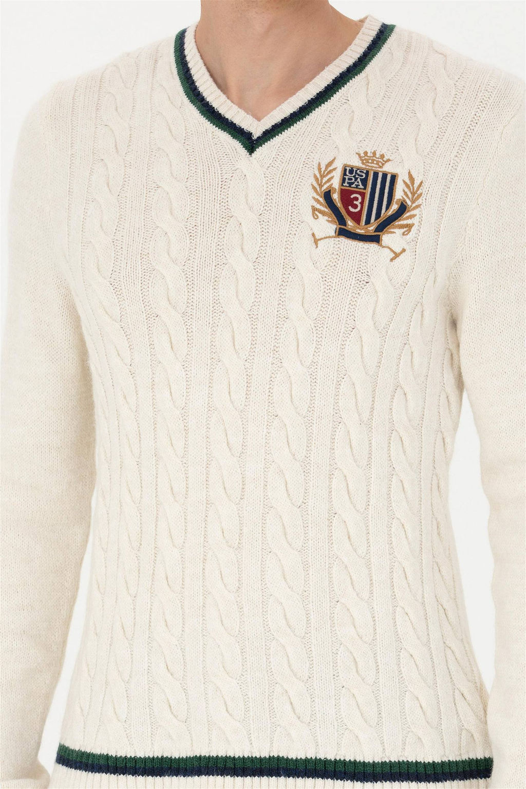 Мужской кремовый свитер - U.s. polo assn фото 6