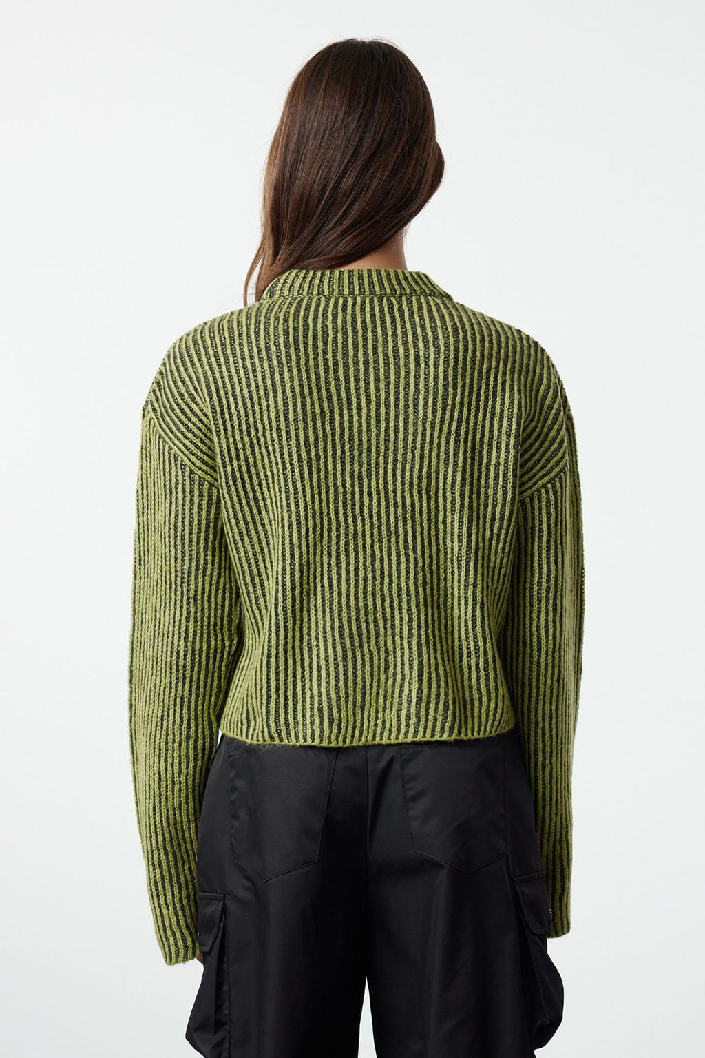 Ekru Crop Yumusak Dokulu Bisiklet Yaka Triko Kazak TWOAW25KZ00000 - Trendyolmilla фото 14