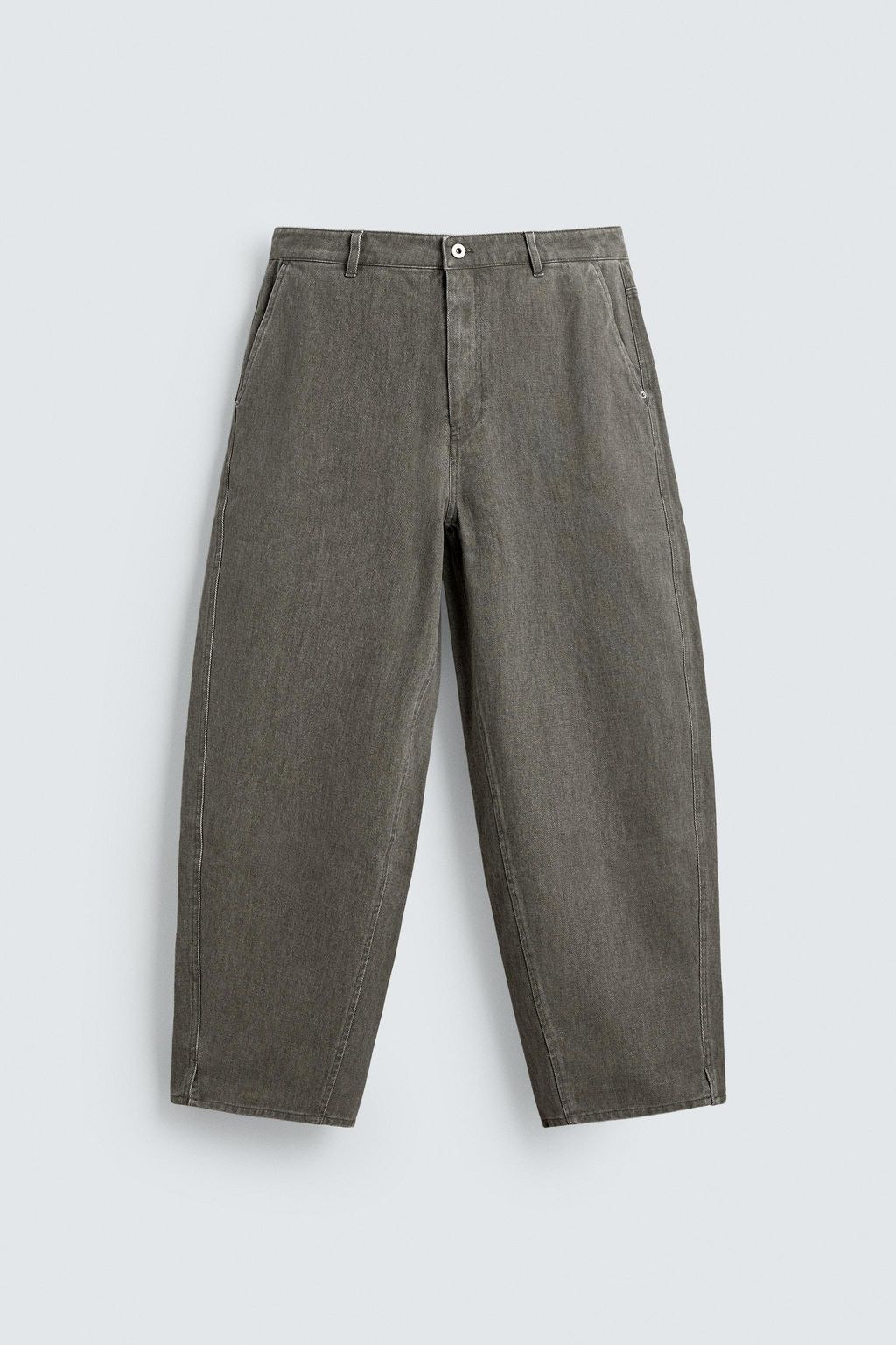 PANTAL?N BALLOON FIT / Gris / Azul - Zara фото 7