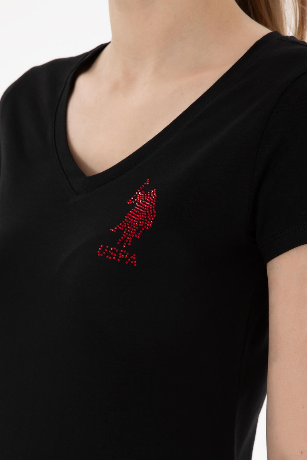 Kad_n Siyah Basic Ti__rt Sepette S_rpriz _ndirim - U.s. polo assn фото 7