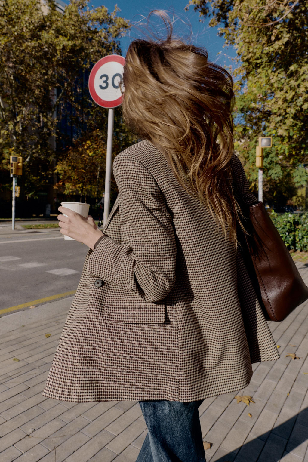 OVERSIZE DOUBLE-BREASTED BLAZER - Zara фото 3