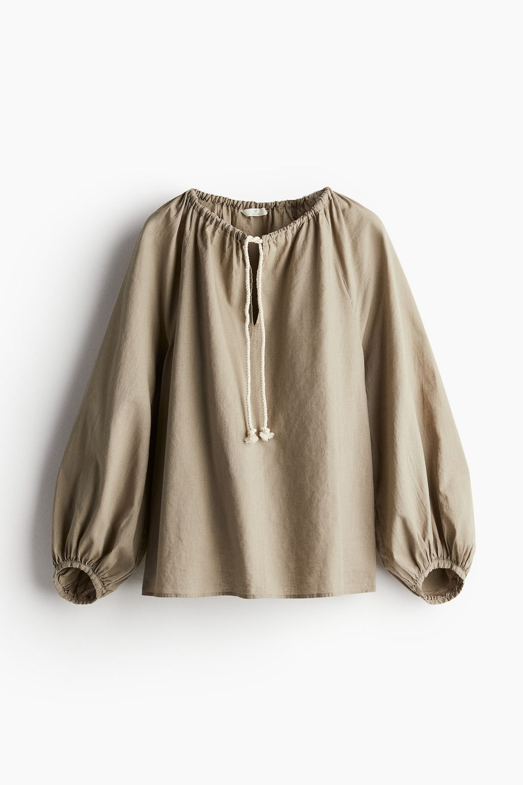 Blusa popover en mezcla de lino - H&m фото 6