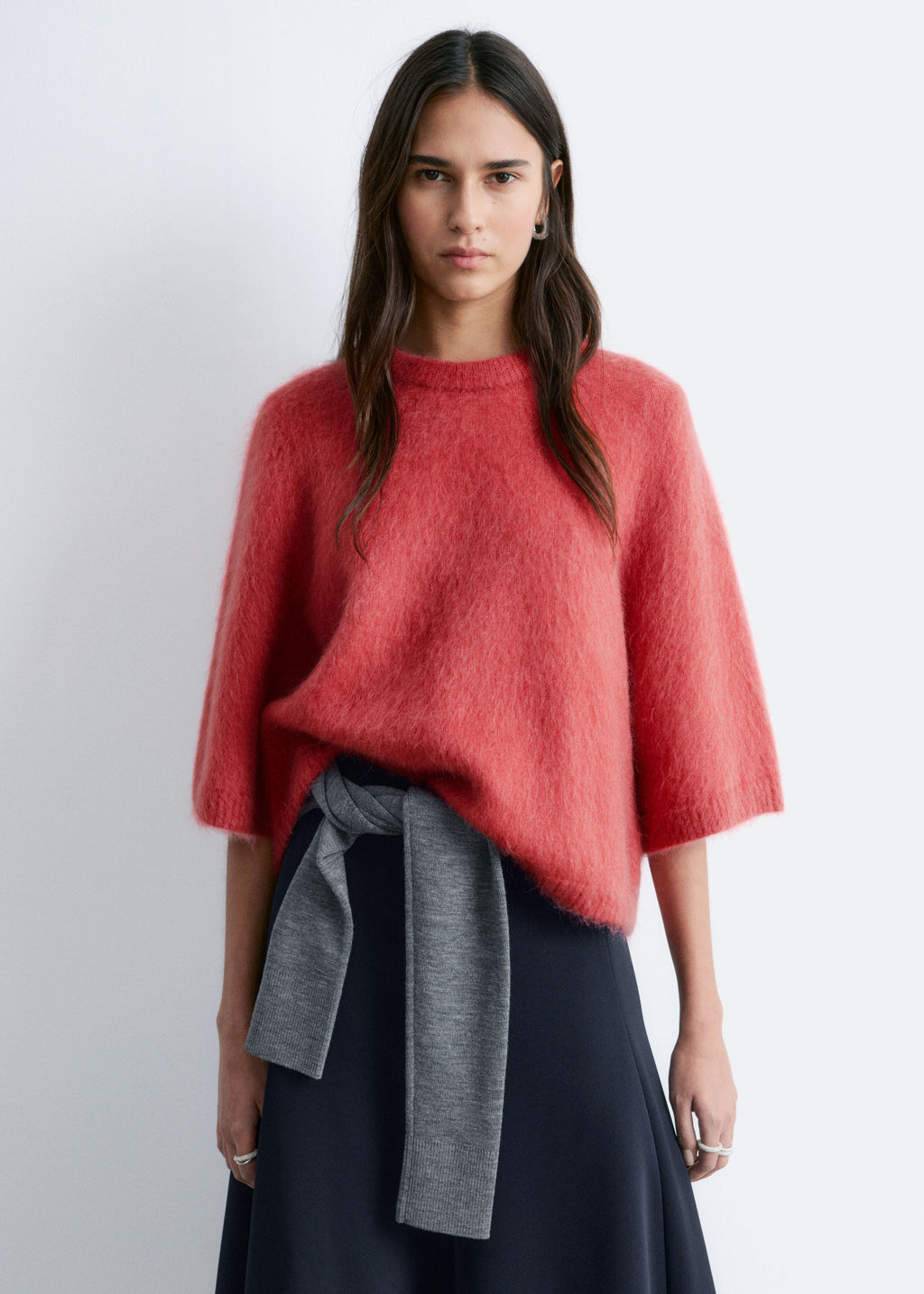 Mohair-Blend Knitted T-shirt - H&m фото 3
