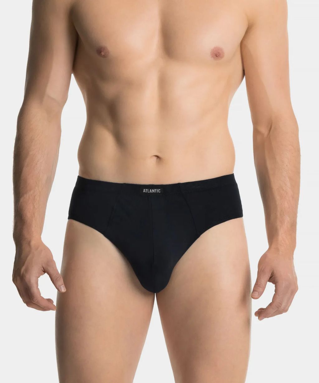 5SMP-003 Трусы классика Five Solid Classic - набор 5 шт. темно-голубой + красный + темно-синий + серо-голубой + голубой - Atlantic фото 3