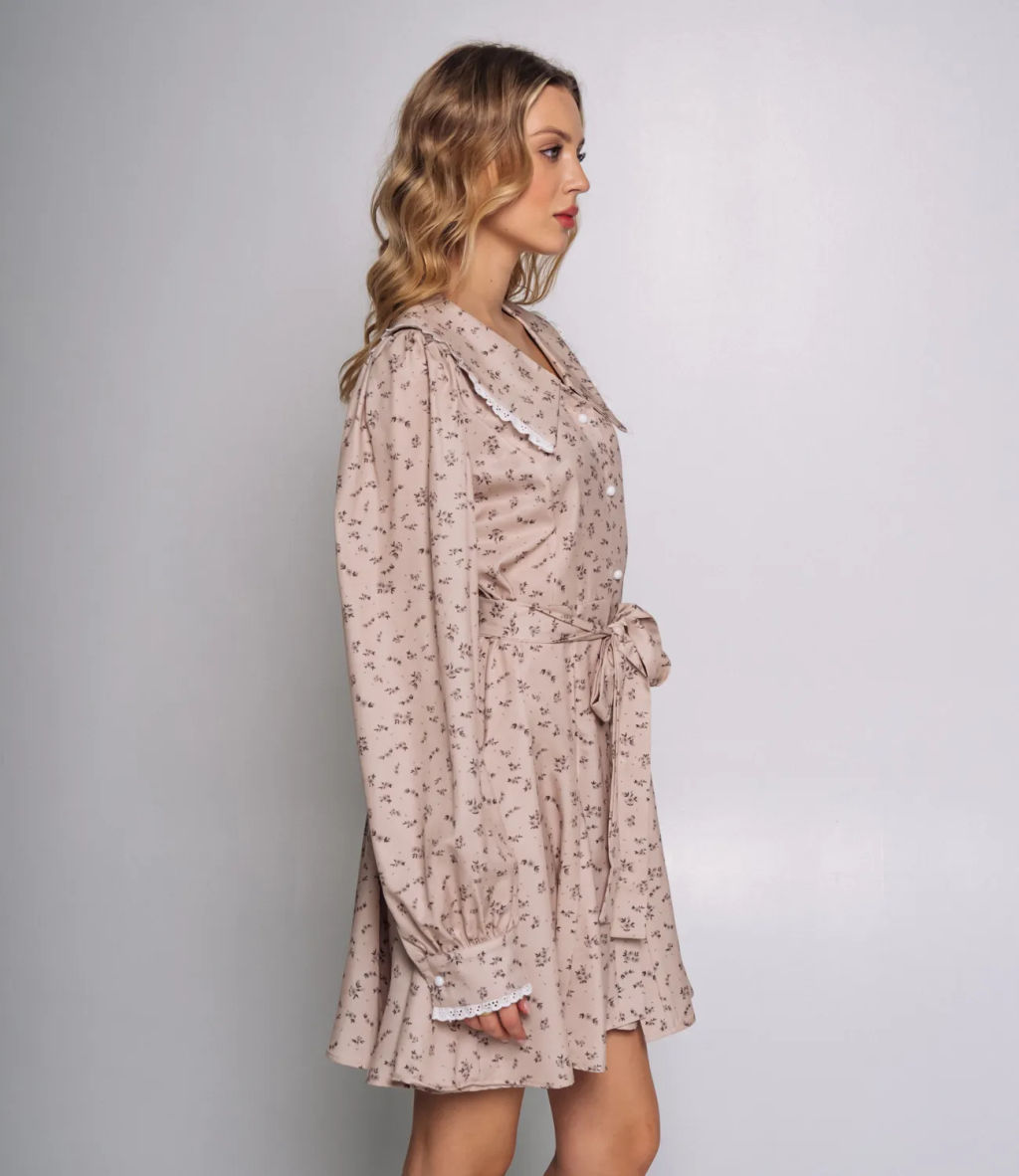 Платье #КТ2503 (2)-1, бежевый