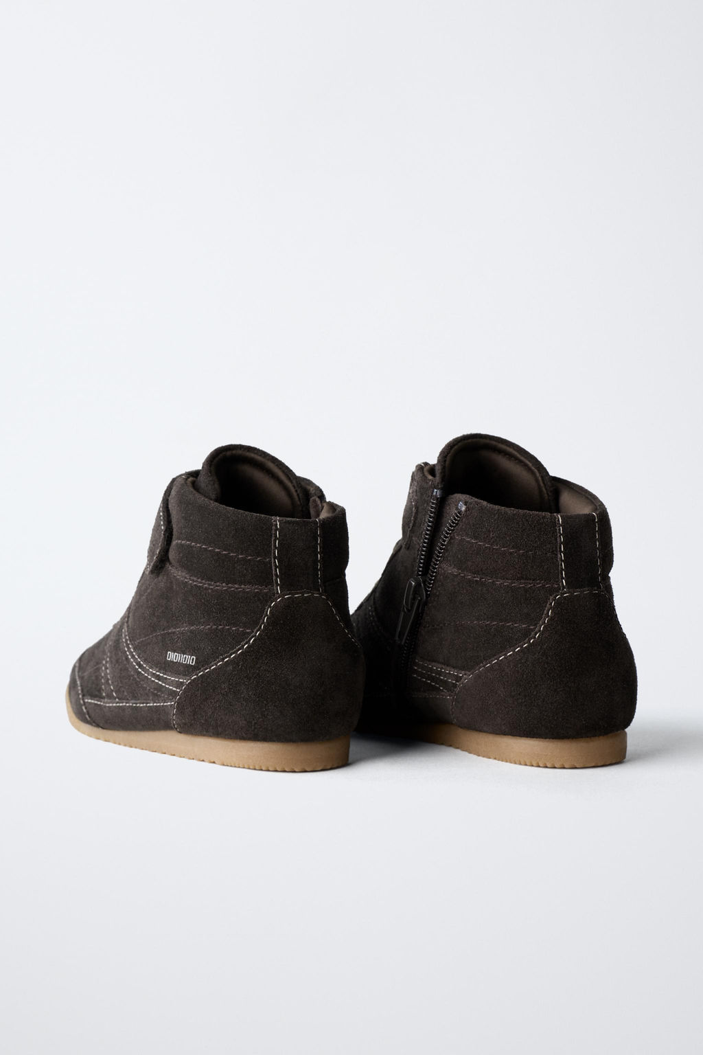 LEATHER BOXING HIGH-TOP SNEAKERS - Zara фото 17