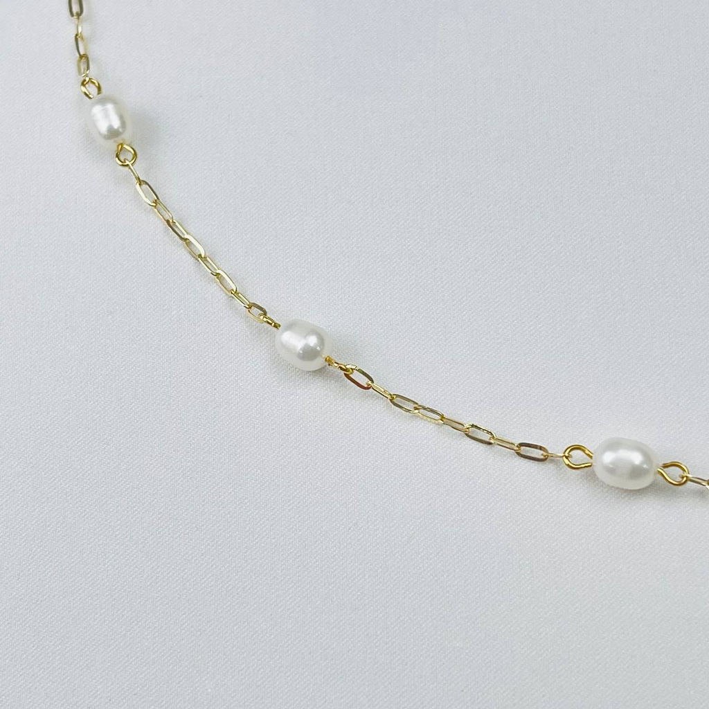 Колье на цепочке с Жемчугом 39 см +