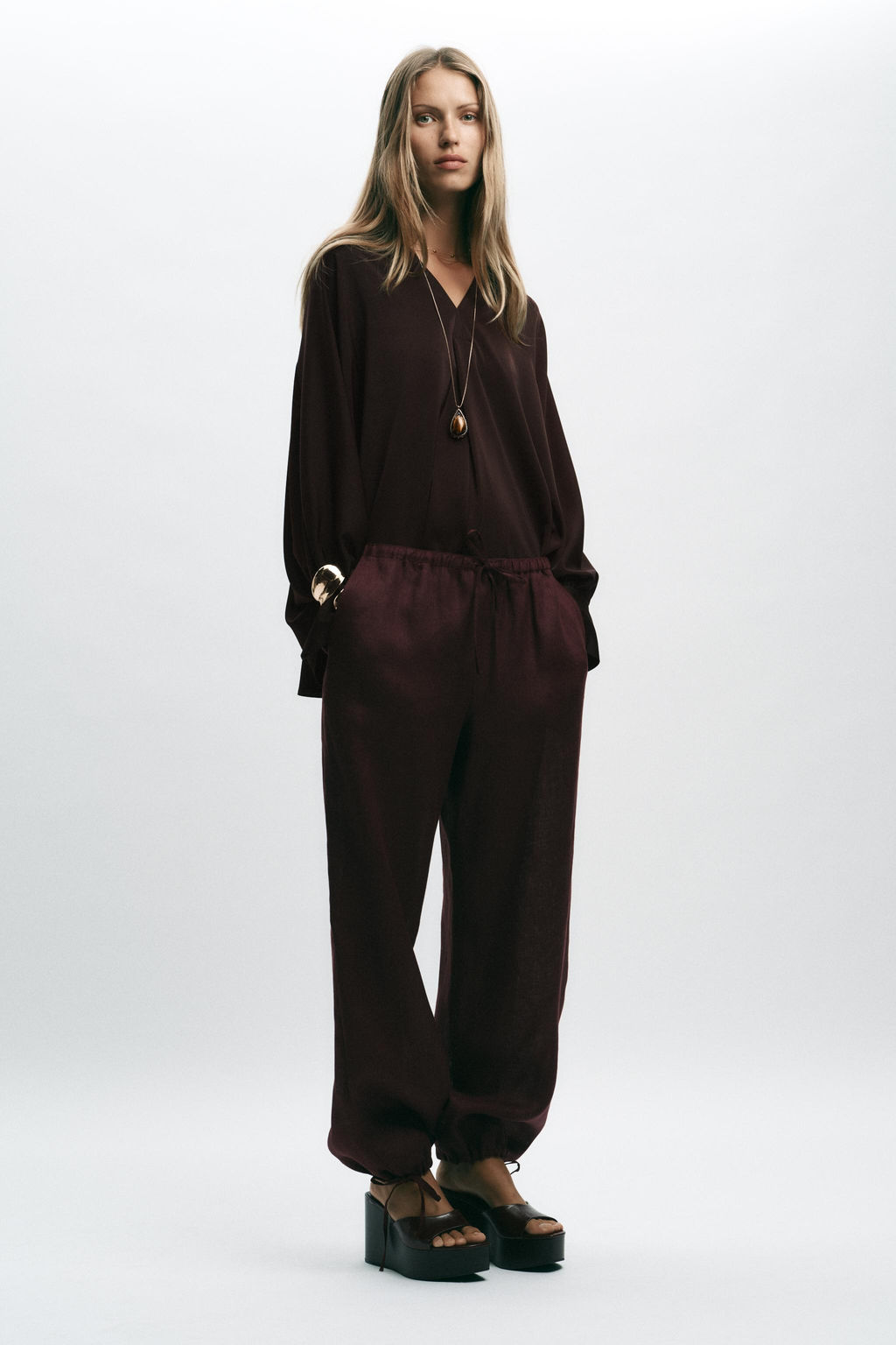 SATIN BLOUSE WITH CAPE SLEEVES - Zara фото 10