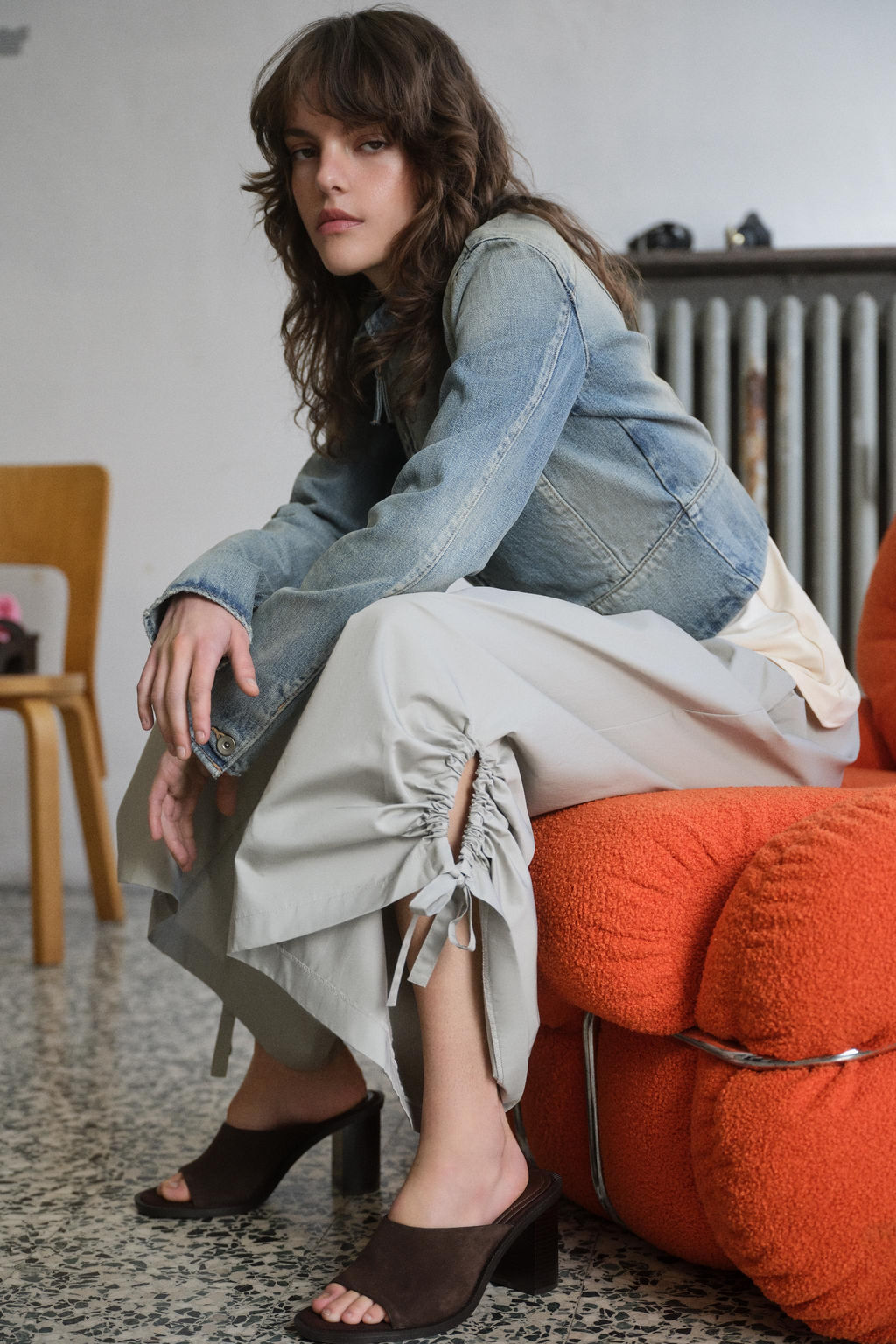 PANTAL?N CULOTTE BAJO AJUSTABLE / Gris?ceo - Zara фото 3