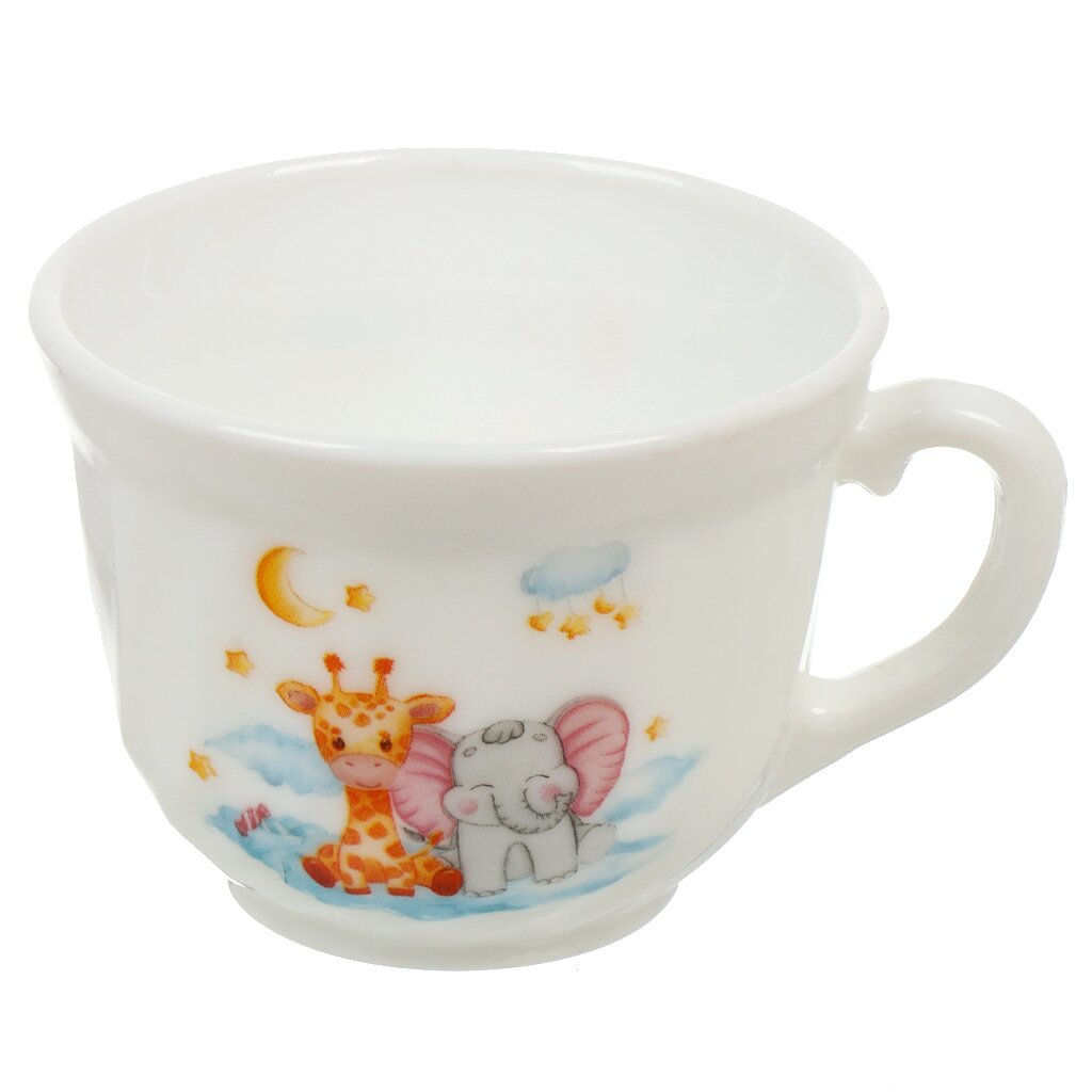 Набор посуды Жирафик, стеклокерамика, 3 шт, тарелка 19см, пиала 15см, кружка 190мл (469524) /DANIKS/  фото 7