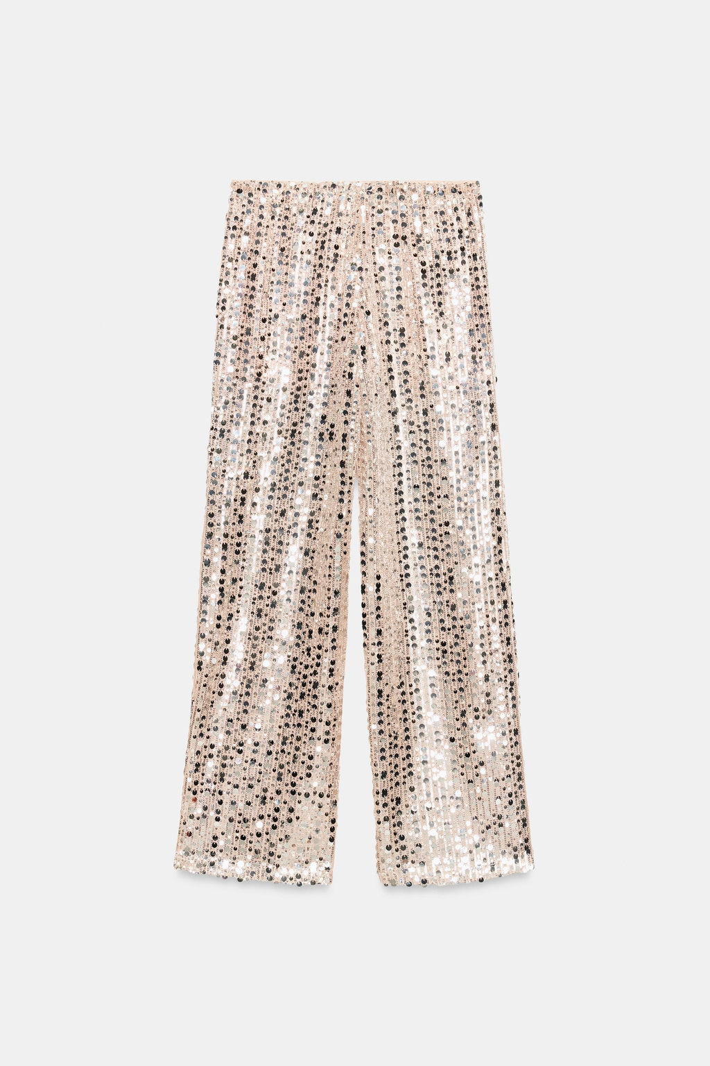 PANTAL?N FLUIDO LENTEJUELAS / Plata - Zara фото 4
