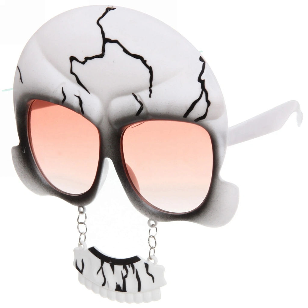 Цена за 2 шт. Очки карнавальные "Зловещий череп", в ассортименте