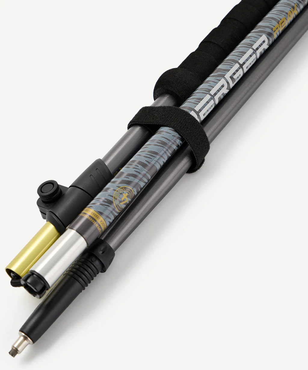 Треккинговые палки BERGER Hiking Peak BHP25TP4-01, 120-135 см, 4-секц., складн., тем.-сер./горчичн.  фото 10