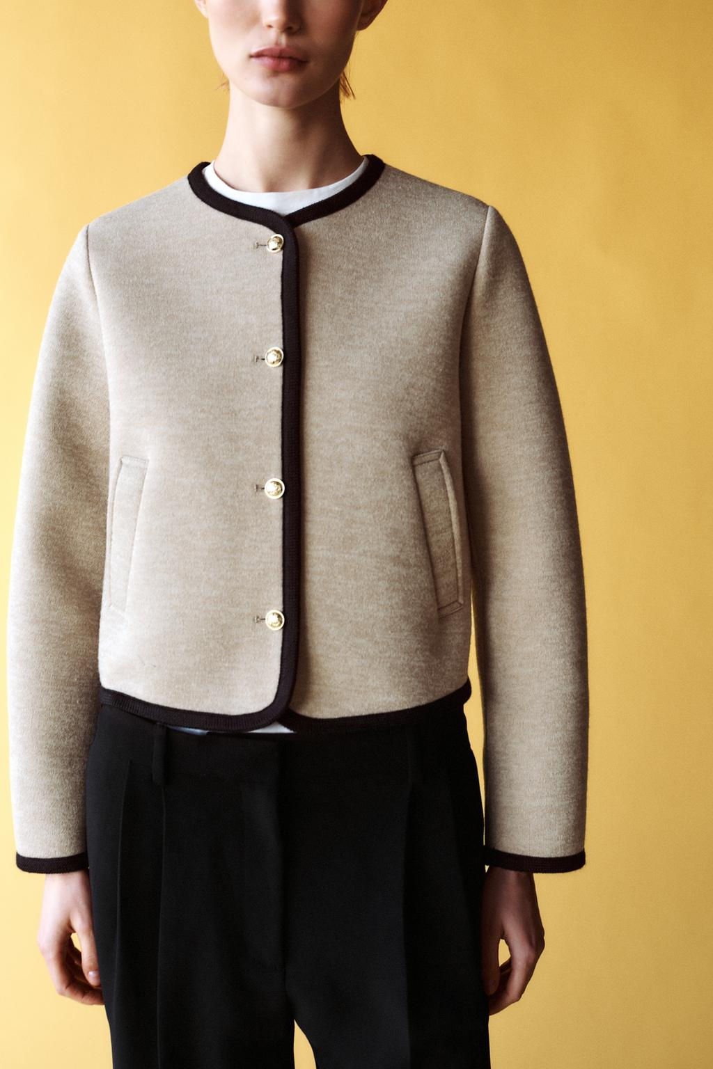 SHORT JACKET WITH TRIMS - Zara фото 3