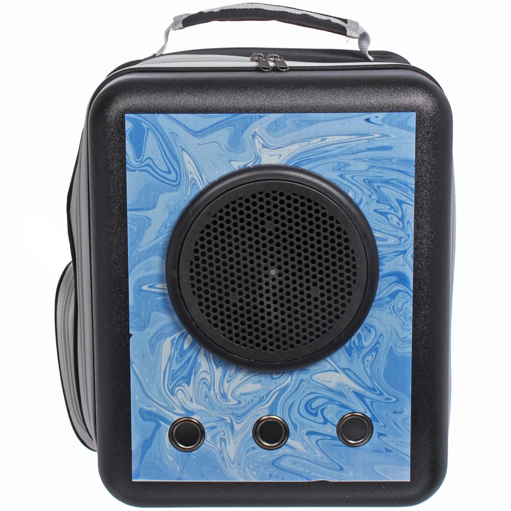 Рюкзак - переноска для животных "СТИЛЬНЫЙ БРО", цвет синий, 32*17*42/до13кг (Пакет и Лейбл)