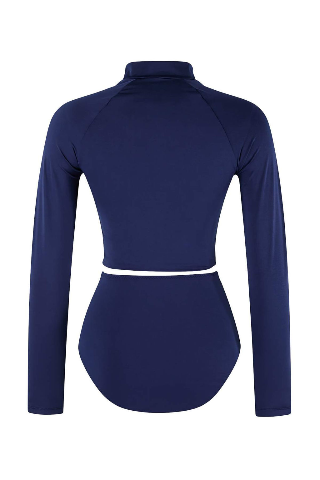 Koyu Lacivert Sorfcu Fermuarl? Yuksek Bel Regular Bikini Tak?m? TBESS26BT00050