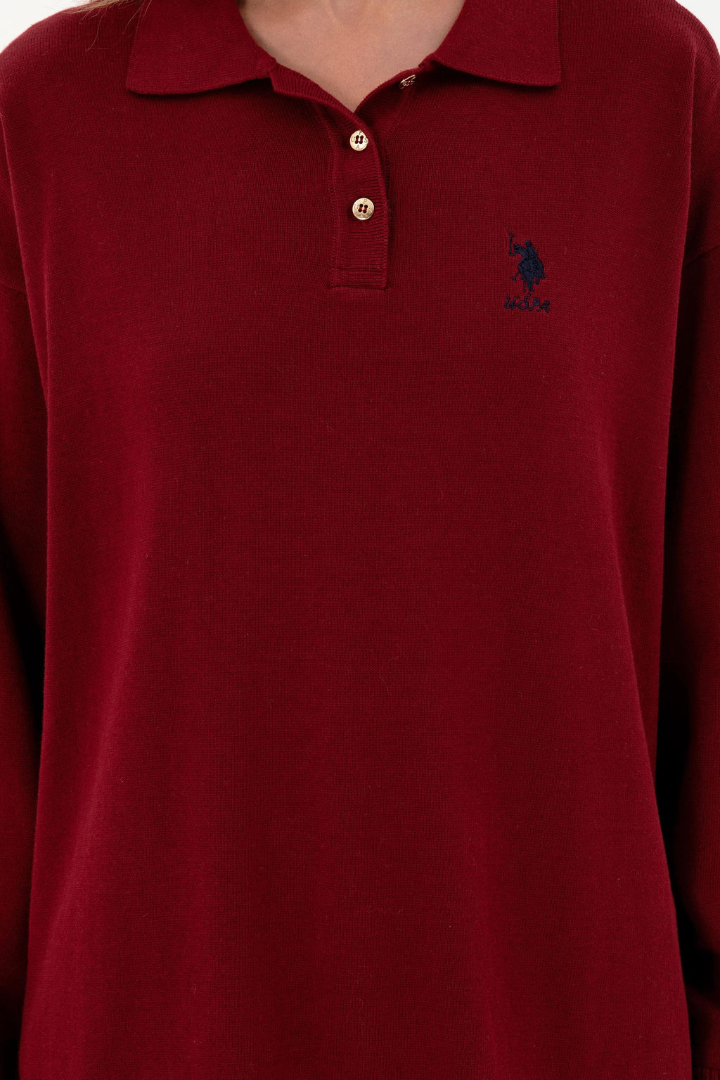 Женский бордовый свитер Неожиданная скидка в корзине - U.s. polo assn фото 6