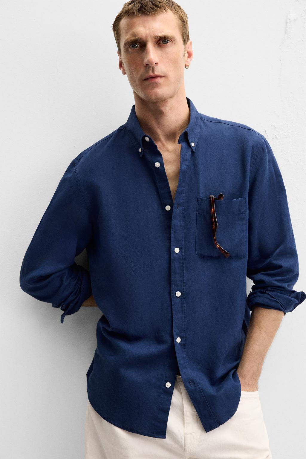 COTTON - LINEN SHIRT - Zara фото 16