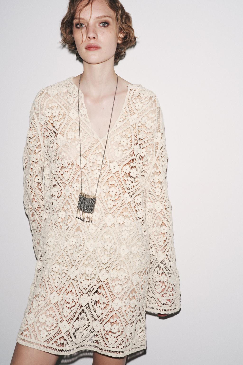 ZW COLLECTION CROCHET MINI DRESS - Zara фото 2